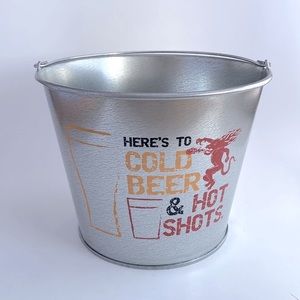 Metal bucket Fireball Cinnamon Whiskey NEW! Tin bucket with handle